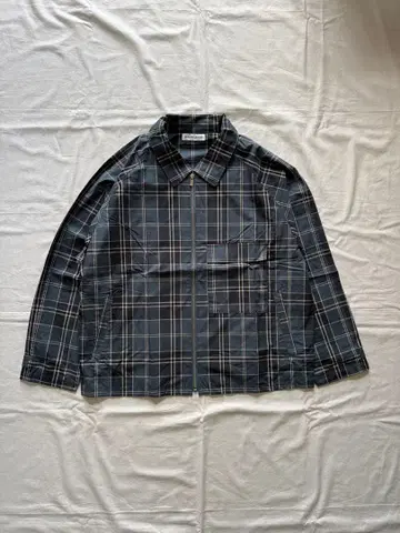 캬바레포바르 플래드 스테인 셔츠 블루 L