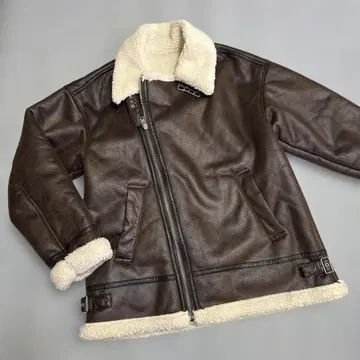 RAGEBULE 가죽 자켓 다크 브라운 보아 포함