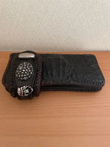 mub montee 뜨개질 가죽 장지갑