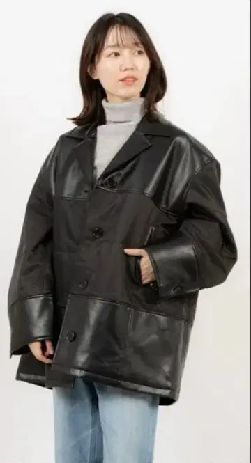 클라네 VEGAN LEATHER SWITCHING OVER JACKET