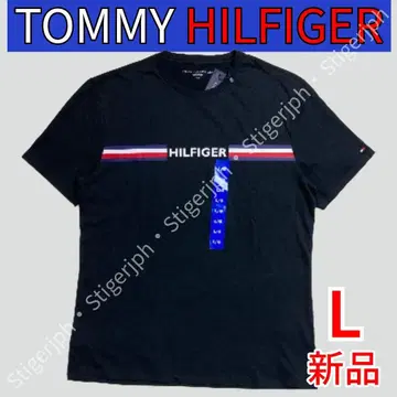 타미힐피거 T셔츠 반팔 블랙 L사이즈