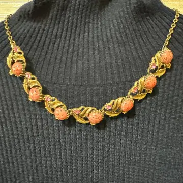 빈티지풍 리프 모티브 목걸이