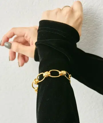 새상품 이아파피요네 [ 금속 알레르기 방지/스테인리스 ] 빅 체인 팔찌