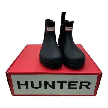 [ 새상품급 ] HUNTER 블랙 레인 신발 숏부츠