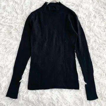 dazzlin 니트 스웨터 블랙 하이넥 심플 캐주얼