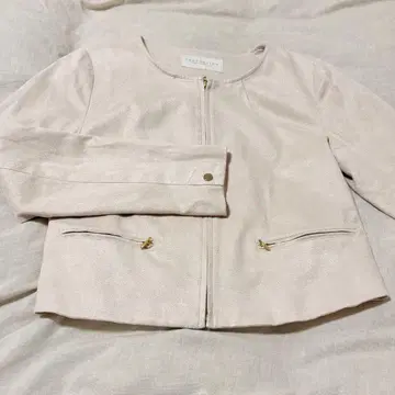 PROPOTION 라이트 핑크 노카라 자켓