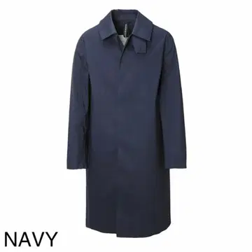 [ 한 번 착용 ] 네이비 고무 코트 매킨토시 던켈드 34 S