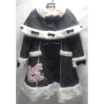 Angelic Pretty 엔젤 포니 코트 (도트) 블랙