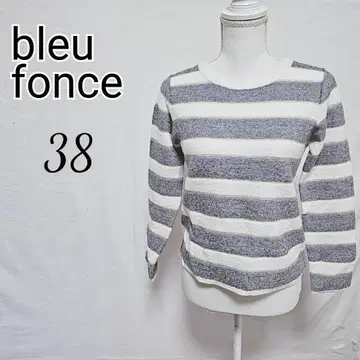 bleu fonce 보더 니트 38 사이즈 그레이 화이트 라메