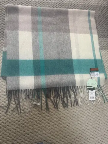 NEISHA CROSLAND 캐시미어 100% 체크 스톨