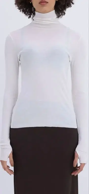 쉬어 코튼 터틀넥 니트