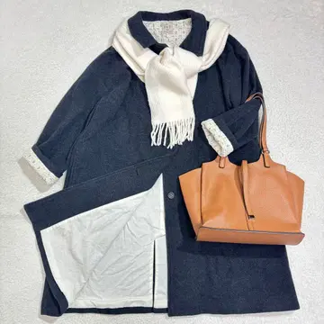 미사용 새상품 사만사 모스모스 레이스 등판 울 혼방 코트 프리 사이즈