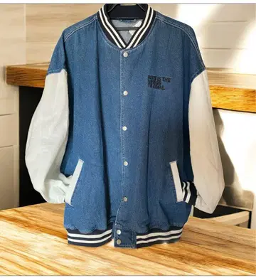 데님 바시티 자켓 ROUTE THE WORLD