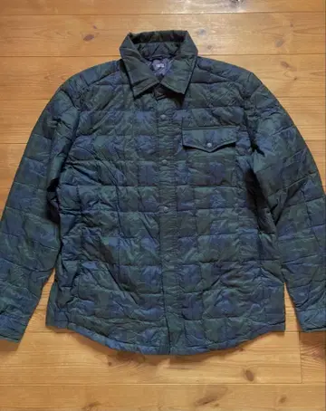 새상품급 [유니클로] 울트라 라이트 다운 셔츠 자켓 체크 L 레어