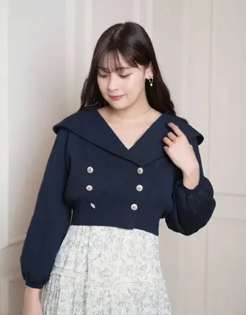 Merseille Knit Jacket [S] navy