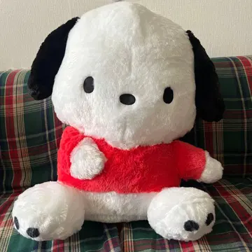 [새상품급] 포차코 봉제 인형 화이트 빨간색 산리오 게임센터 한정판