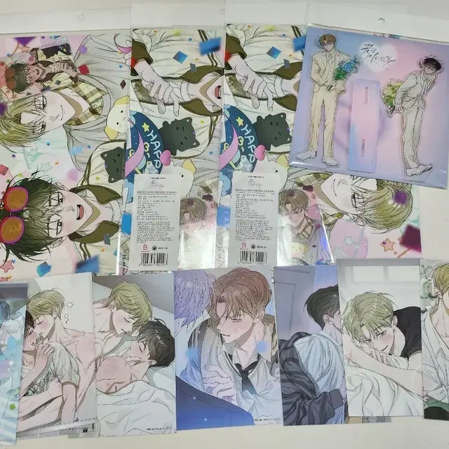 모펀 꽃이지는연못 아크릴스탠드, B day 세트(포카ㅇ),엽서