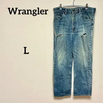 Wrangler 랭글러 데님 청바지 M1502 W35 데미지 가공