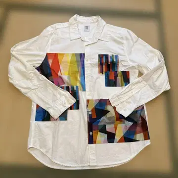 graniph 기하학 패턴 긴팔 셔츠 L 남성용