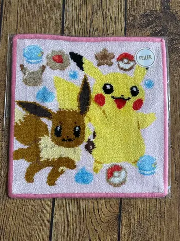 페이러 x 포켓몬 해피 스위츠 피카츄&이브이 손수건