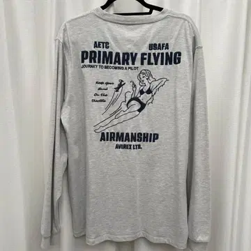AVIREX 2XL 그레이 롱T셔츠