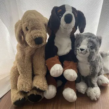 IKEA 봉제 인형 3개 세트 강아지 고양이