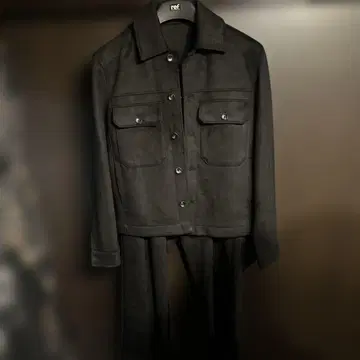 가을/겨울 ZARA 페이크 스웨이드 셋업 블랙 일본 M 사이즈