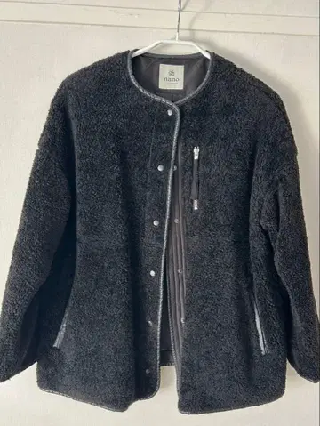 nano universe 블랙 보아 자켓