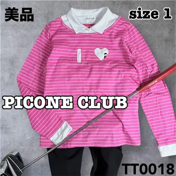 PICONE CLUB 피코네 골프웨어 긴팔 셔츠 보더 무늬 핑크