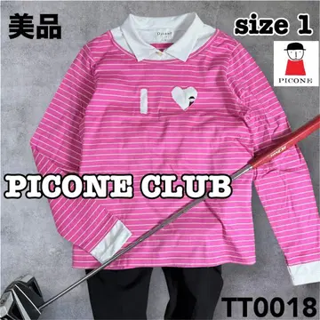 PICONE CLUB 피코네 골프웨어 긴팔 셔츠 보더 무늬 핑크