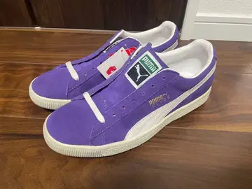 레어 PUMA 푸마 클라이드 보라색 x 화이트 26.5 미사용 새상품