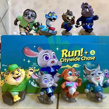 주토피아2 MINISO 피규어 런! 시티 체이스 시리즈 모듬