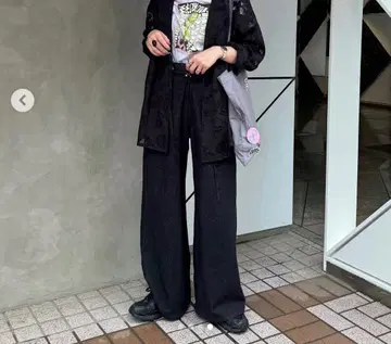 kastane 데님 턱 와이드 팬츠 사이즈 2