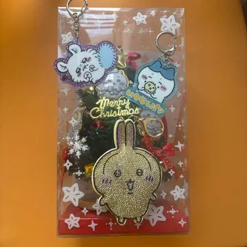치이카와 (먼작귀) 크리스마스 트리 반짝반짝 키링 4개 세트