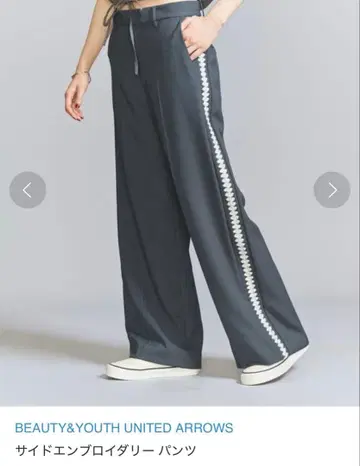 BEAUTY&YOUTH 사이드 자수 팬츠