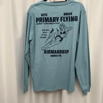 AVIREX L 블루 롱T셔츠