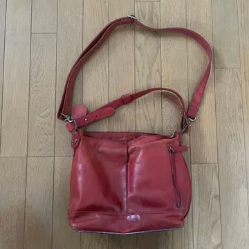 가죽 3way 숄더백 빨간색