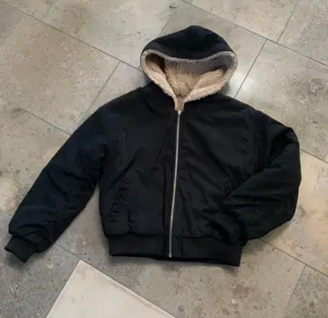 마제스틱 레곤 블루종 아우터 보아 후드 부착 2Way