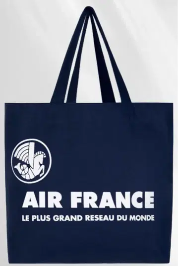 택 포함 미사용품 AIR FRANCE 에어 프랑스 항공 토트백 대형
