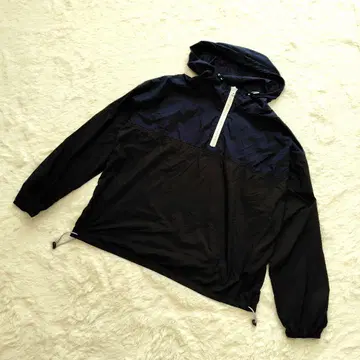 KOE 나일론 풀오버 자켓 네이비 x 블랙 M