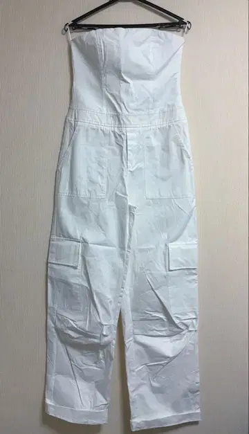 ZARA 카고 점프수트 화이트 M