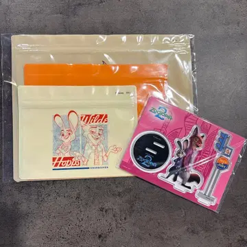 주토피아2 해피 복권 아크릴 스탠드 지퍼 백 세트