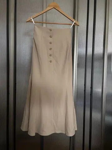 NATURAL BEAUTY BASIC 머메이드 롱 스커트 베이지