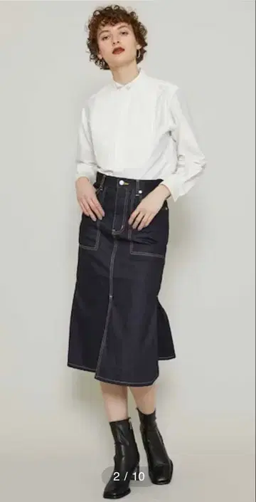 beautifulpeople 셀비지 데님 피쉬테일 스커트