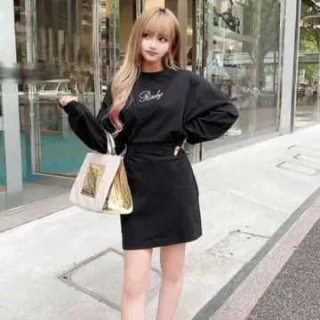 Rady 로고 미니 원피스 블랙 허리 마크 S