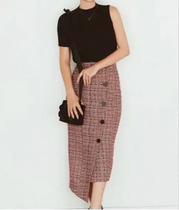 eimy istoire/프론트 버튼 펜슬 랩스커트