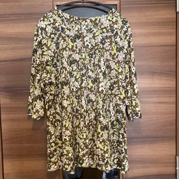 핏미모아 꽃무늬 오부 소매 튜닉 피사노 빅 사이즈 EL 3L