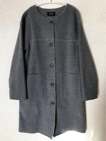 NOW NOW 노카라 롱 코트 그레이 M