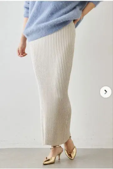 Whim Gazette 니트 핏 스커트 에크루 F