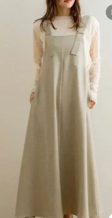 NOAHL 베이지 오버롤 스커트 새상품